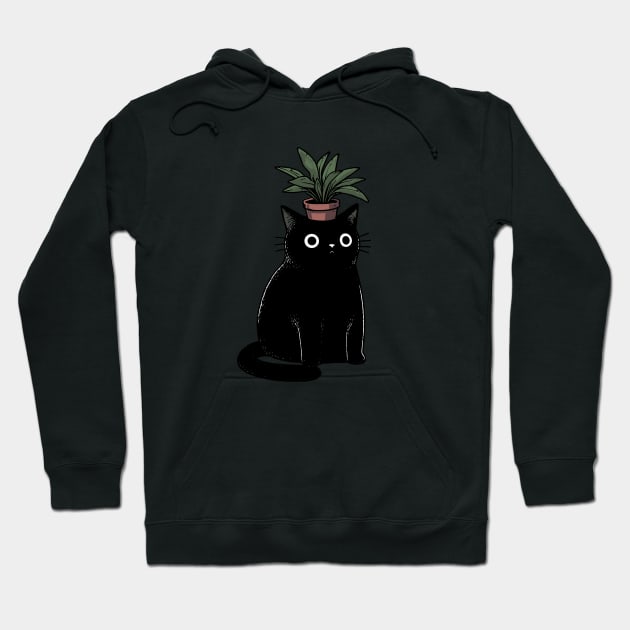 Cat Plant Head Hoodie by katzura